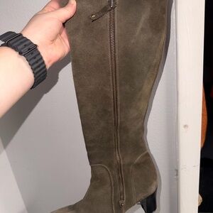 Olive Suede Knee-High Boots Cole Haan